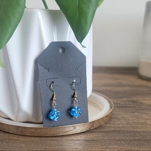 Blue Dice Earrings